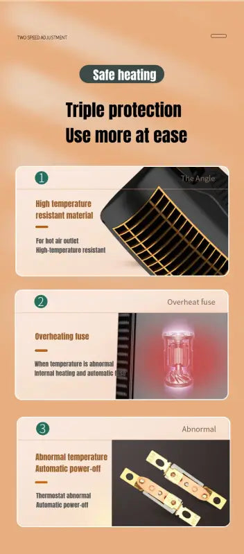 Winter Warmer Household Desktop Electric Heater Fan