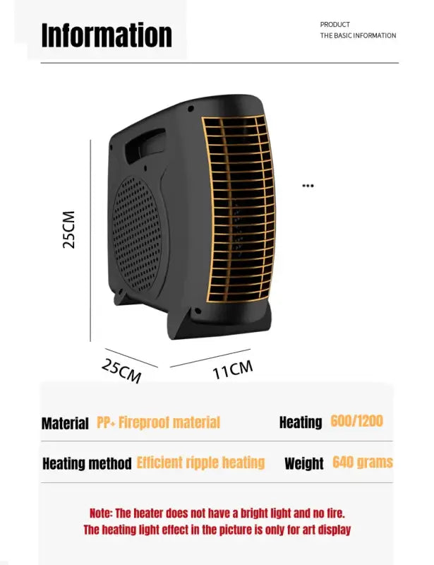Winter Warmer Household Desktop Electric Heater Fan