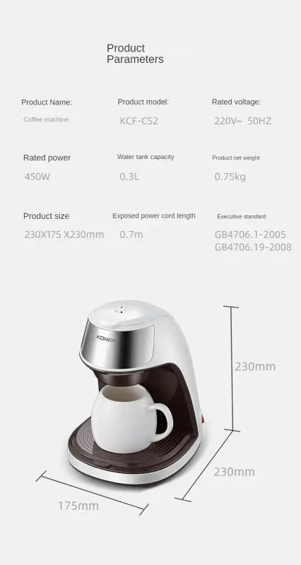 Xiaomi Automatic Multi function Portable Mini 300 ML Coffee Machine
