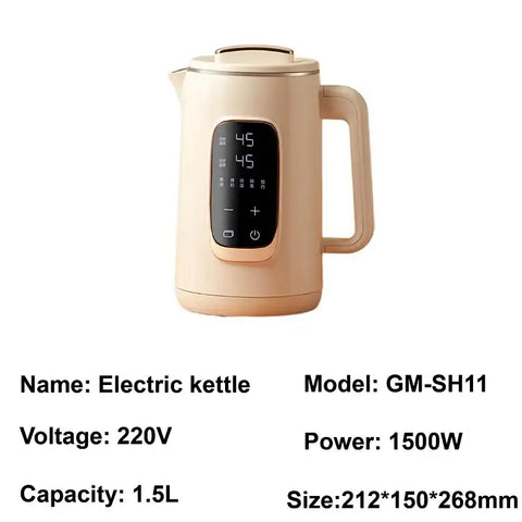 1.5 L Electric Stainless Steel Thermostatic Heat Preservation Kettle Teapot