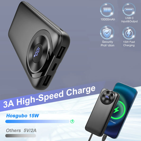portable charger with digital display and multiple ports