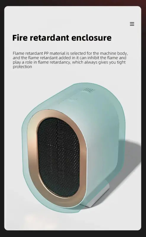 1200 W Mini Radiator Portable Desktop Electric Heater Fan Machine for Winter