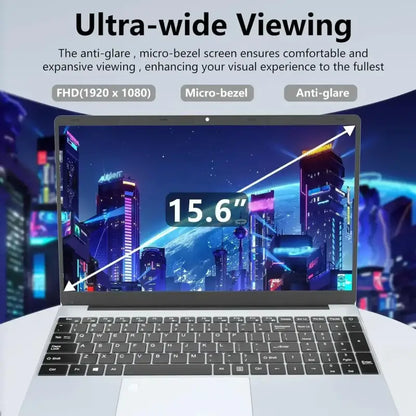 budget laptop with large screen and fast SSD