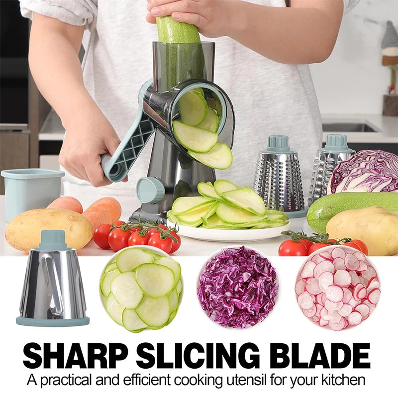 compact rotary cheese shredder for home kitchen use