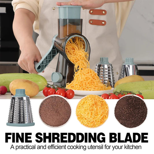 3 in 1 rotary cheese grater vegetable slicer nut grinder