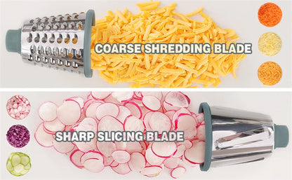 compact vegetable slicer and nut grinder kitchen device