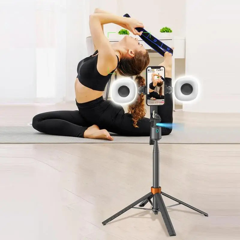 360 AI face tracking tripod with dual fill lights
