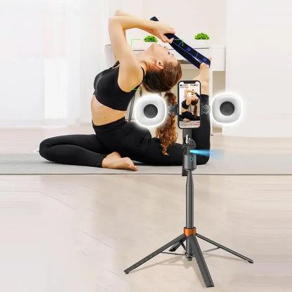 360 AI face tracking tripod with dual fill lights
