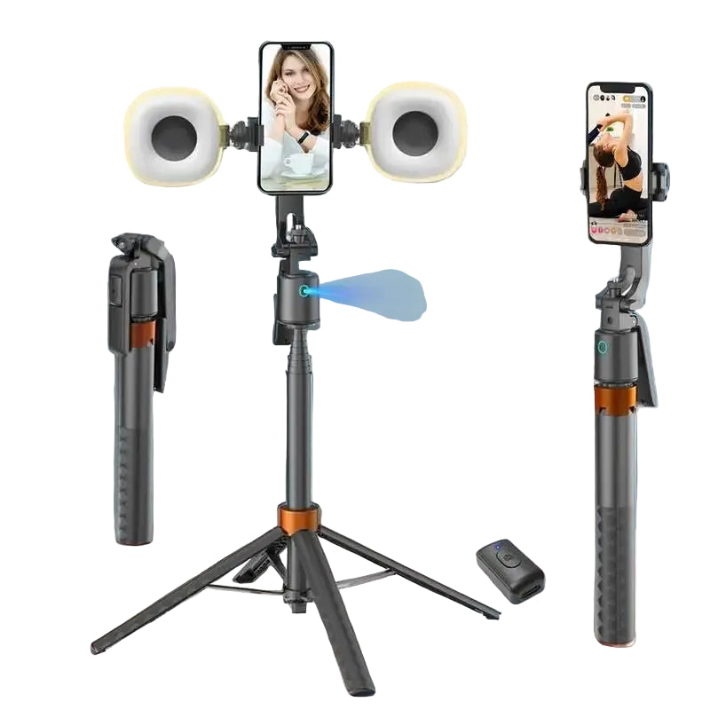 smart selfie stick tripod with rechargeable battery