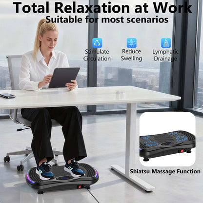 full body vibration machine with resistance bands and remote control

