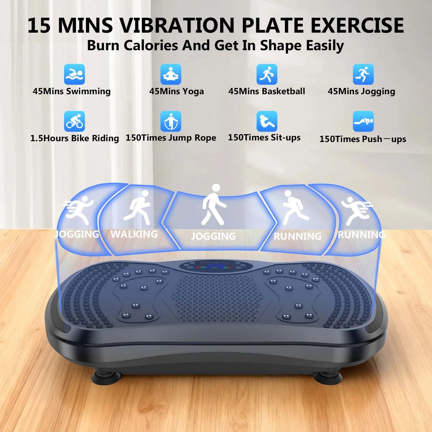home vibration fitness platform with 200kg capacity and 9 modes
