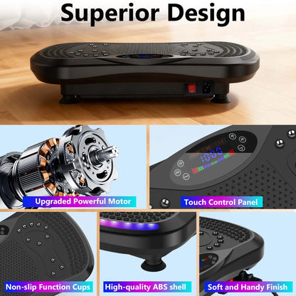 3D vibration plate exercise machine for weight loss and muscle toning
