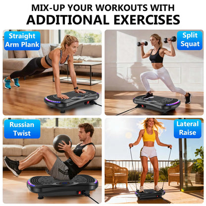 compact vibration plate exercise machine for home workouts