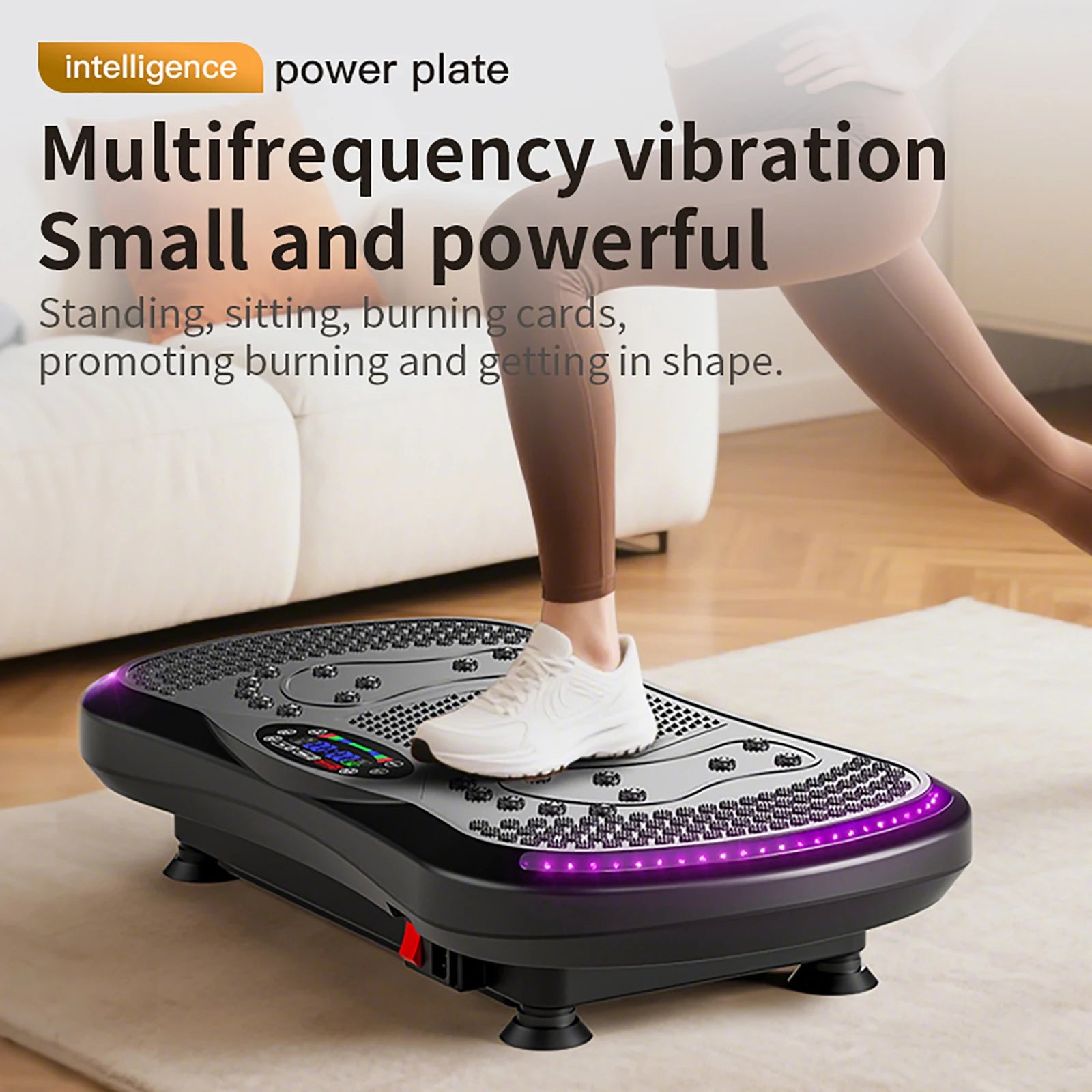 home fitness vibration platform with resistance bands