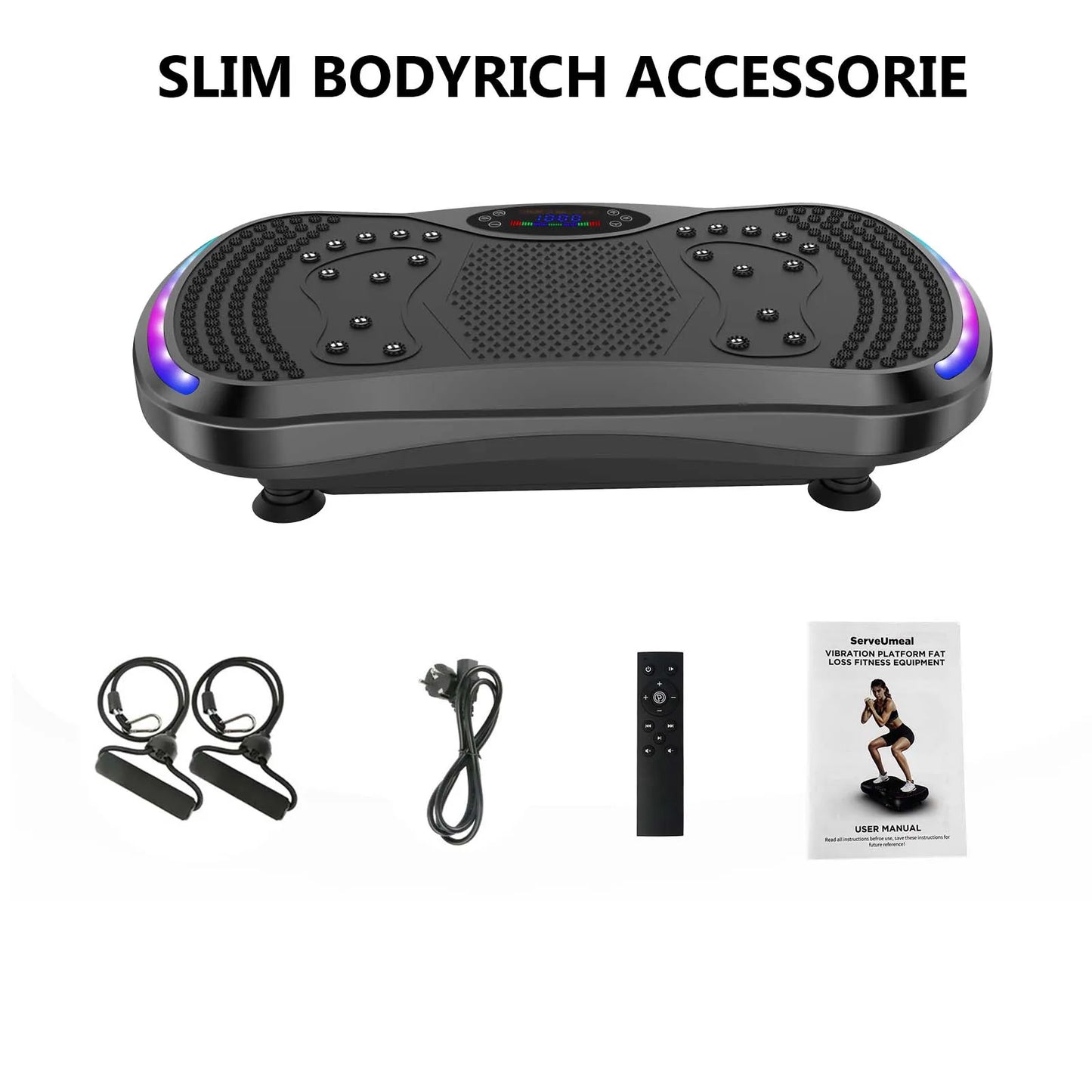 3D vibration plate exercise machine full body fitness platform