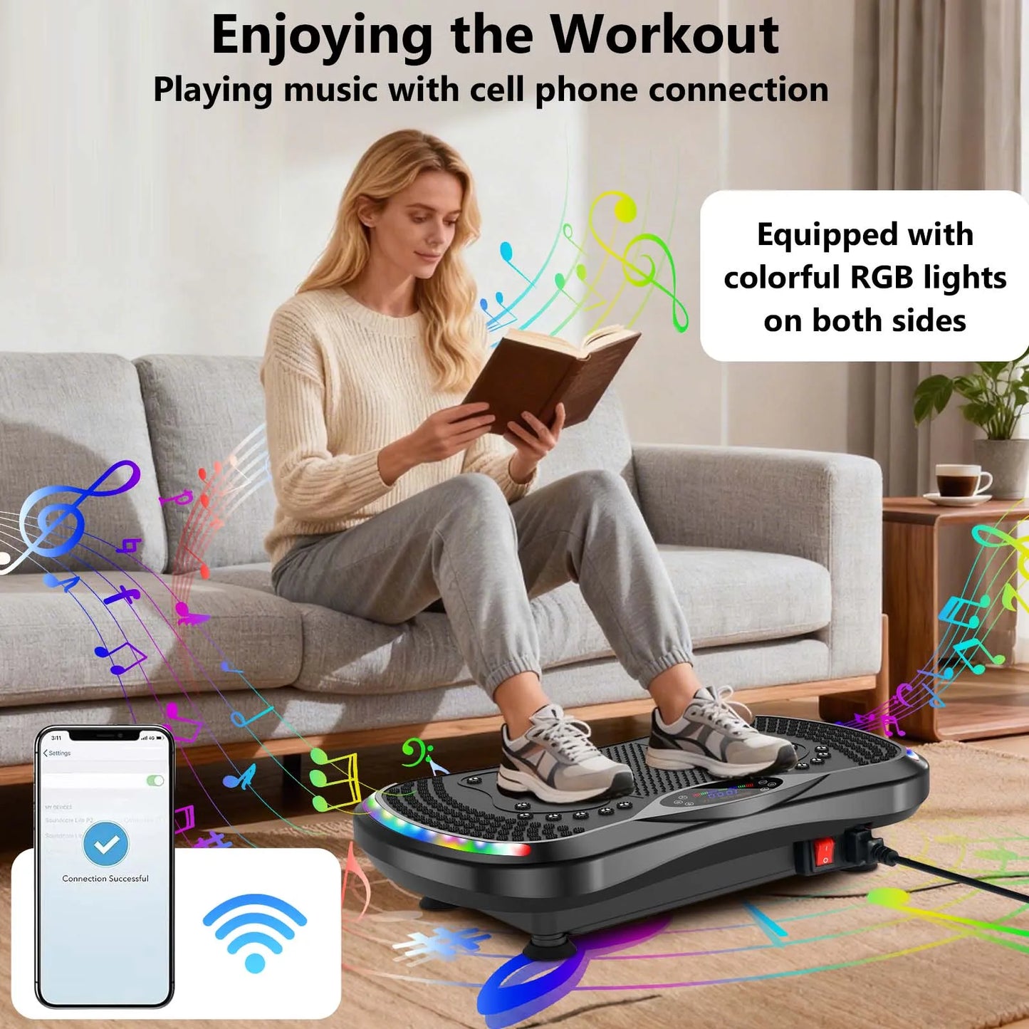 compact vibration plate trainer for fat burning and shaping