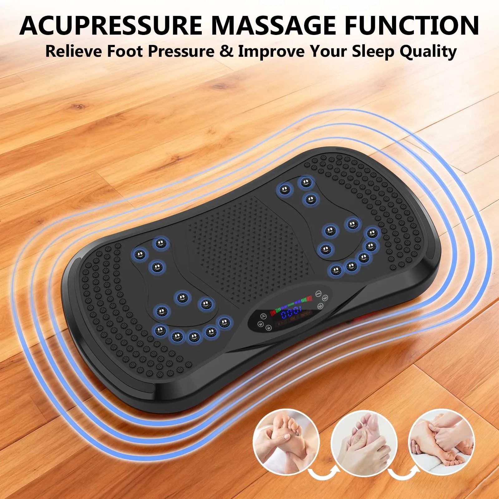 full body vibration machine with resistance bands and remote control
