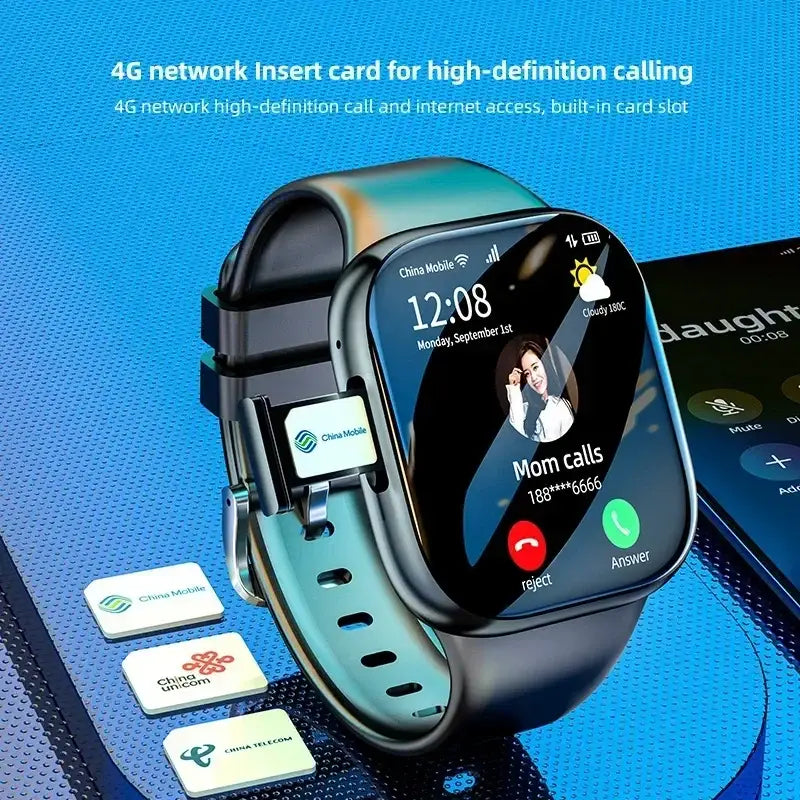 4G Smartwatch for Android with call and message notification display
