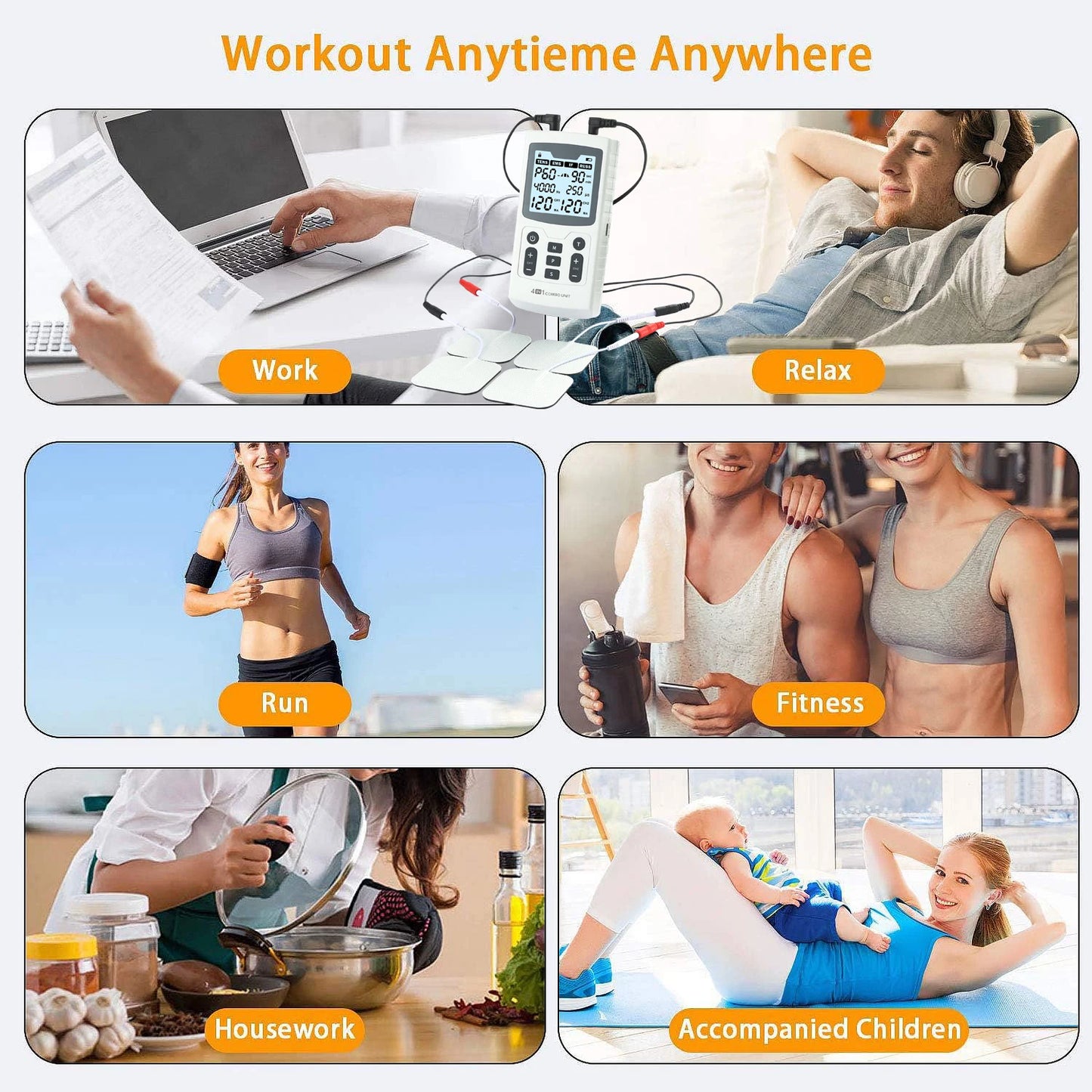 4 in 1 electrotherapy machine for pain relief and muscle recovery