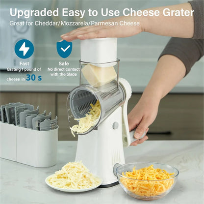 eco friendly rotary grater with multiple blade attachments