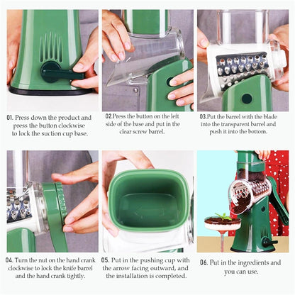 safe hand crank vegetable slicer food prep tool