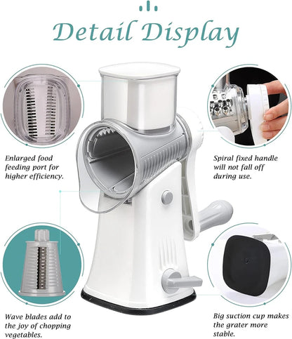 rotary kitchen grater for cheese vegetables and nuts
