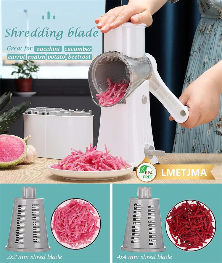 manual cheese shredder with stainless steel blades