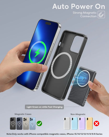 wireless power bank for iphone and samsung fast charging