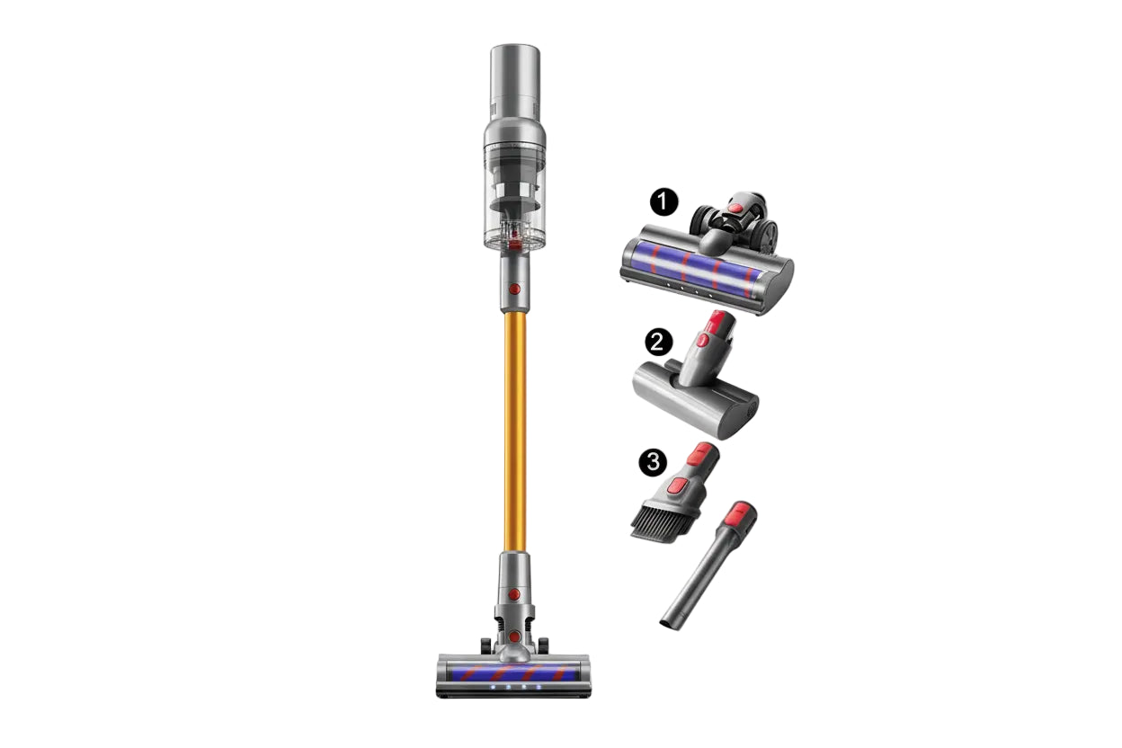 Smart dust sensor handheld vacuum cleaner