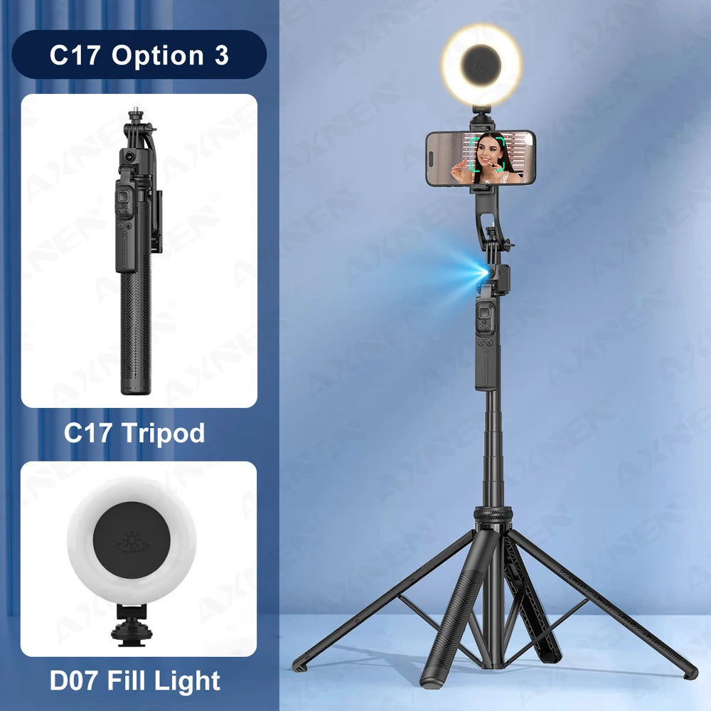 extendable 1635mm selfie stick tripod for vlogging