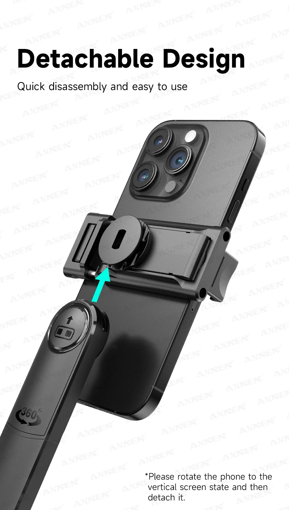 AI Face Tracking Tripod Selfie Stick with Bluetooth Remote 4
