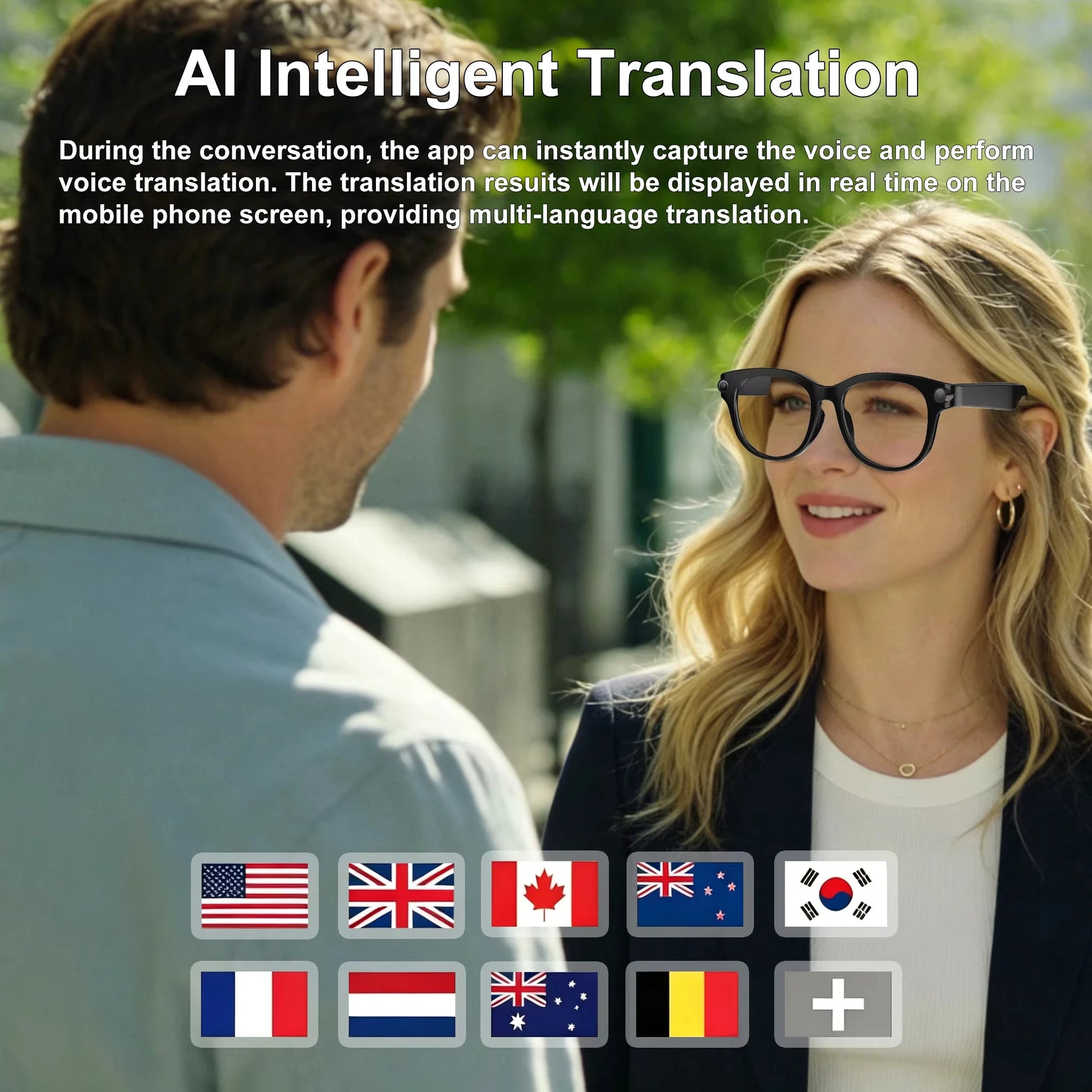smart glasses with real time translation voice assistant