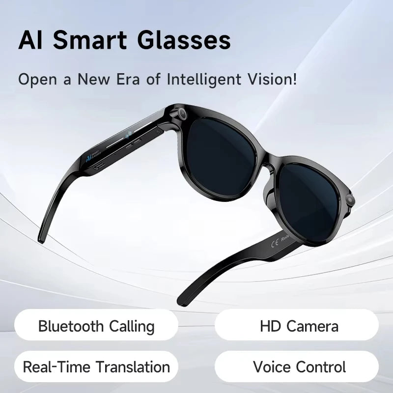 8K AI smart glasses dual camera Bluetooth call