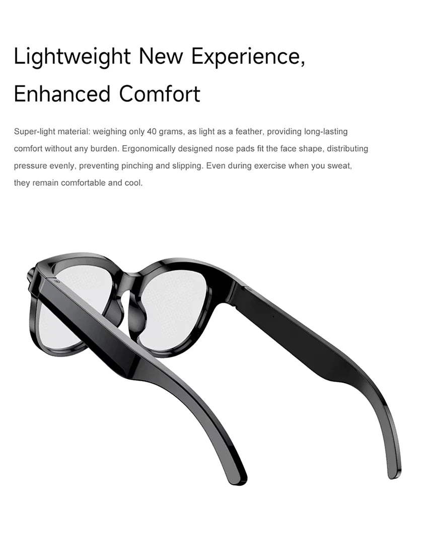 8K AI smart glasses with dual camera and Bluetooth calling
