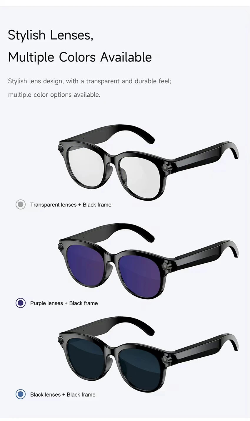 Bluetooth smart glasses video recording