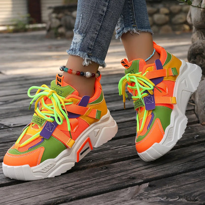 AJCR Casual Lace-Up Shoes for Women - Top View