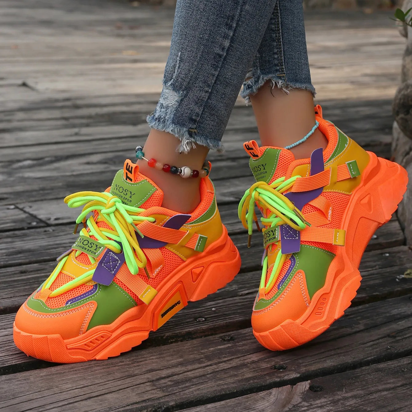 AJCR Summer Sneakers for Women - Walking Shot