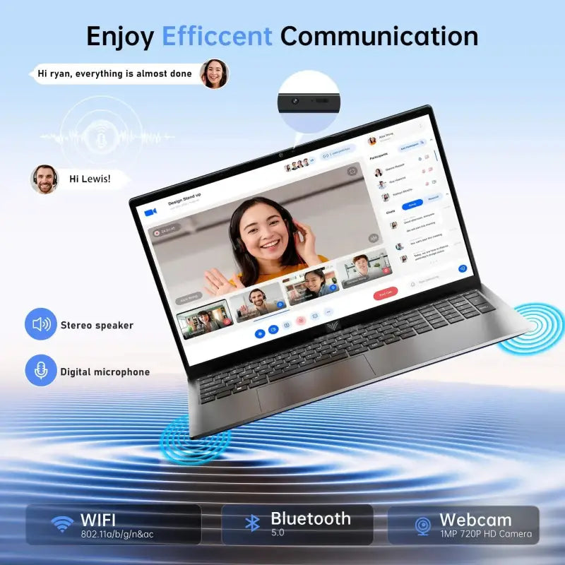 large screen laptop for office work and entertainment