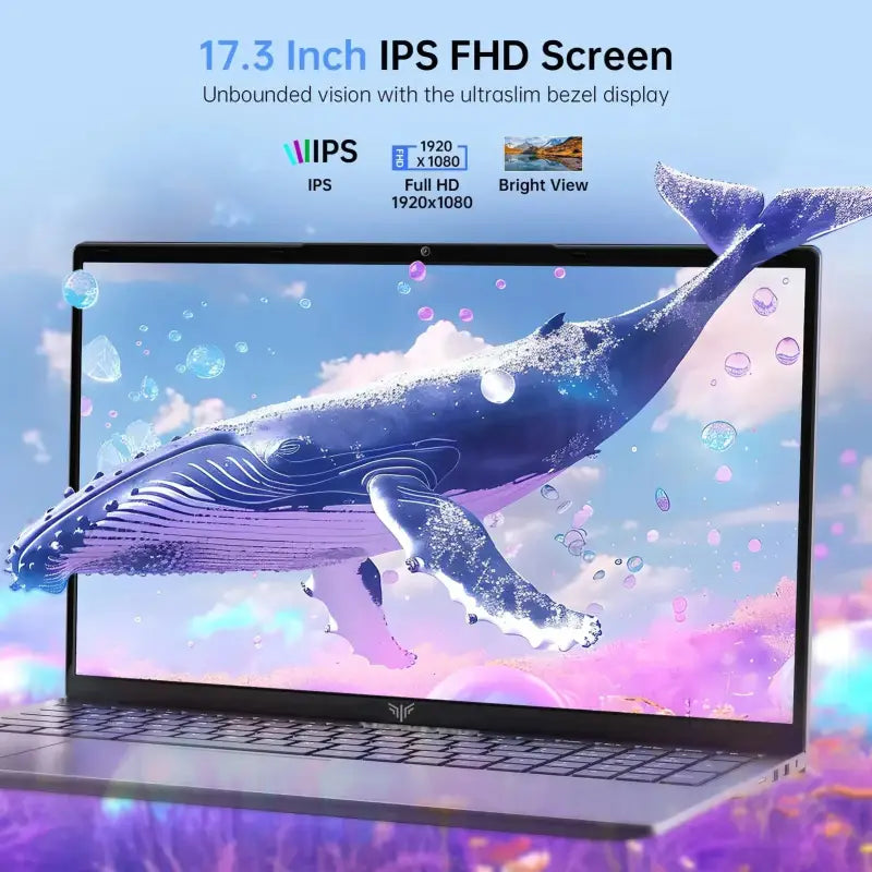slim design big screen laptop for productivity use