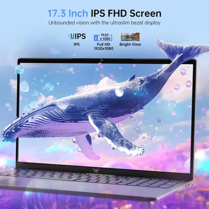 slim design big screen laptop for productivity use