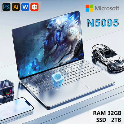 Laptop N5095 32 GB RAM 2048 GB SSD Intel Windows 11 Pro Office