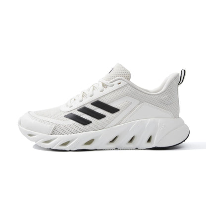 Lifestyle shot of All Day Boom Adidas sneakers on foot