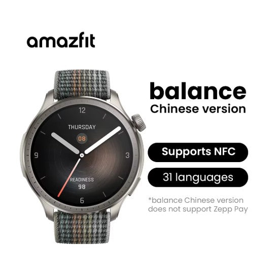 Amazfit Balance smartwatch 46mm AMOLED display GPS fitness tracker
