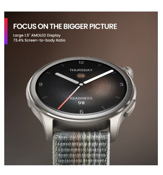 Amazfit Balance 1.5 inch AMOLED round screen smartwatch HD display