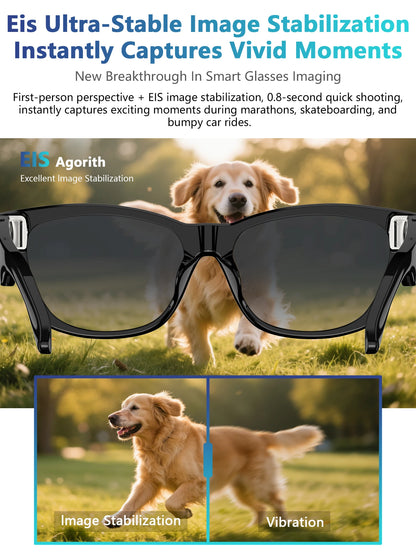 AI smart glasses 2K camera with high resolution 