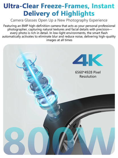 Sart glasses 4k with 128 mb ROM AI voice translation