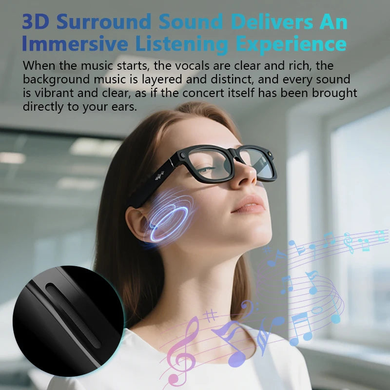 smart glasses with AI voice assistant and ChatGPT integration wearable tech