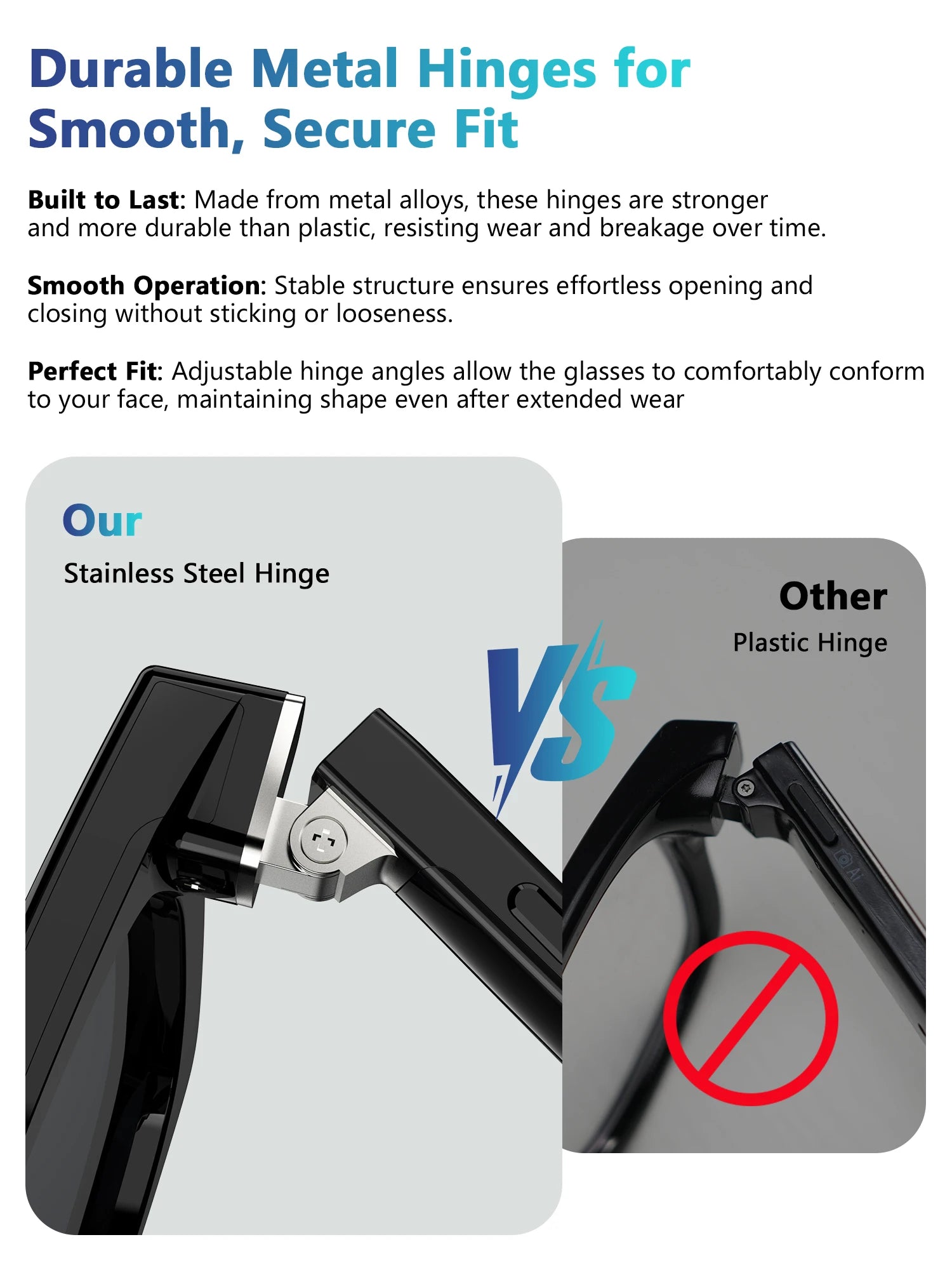 AI camera glasses for hands-free recording and calls