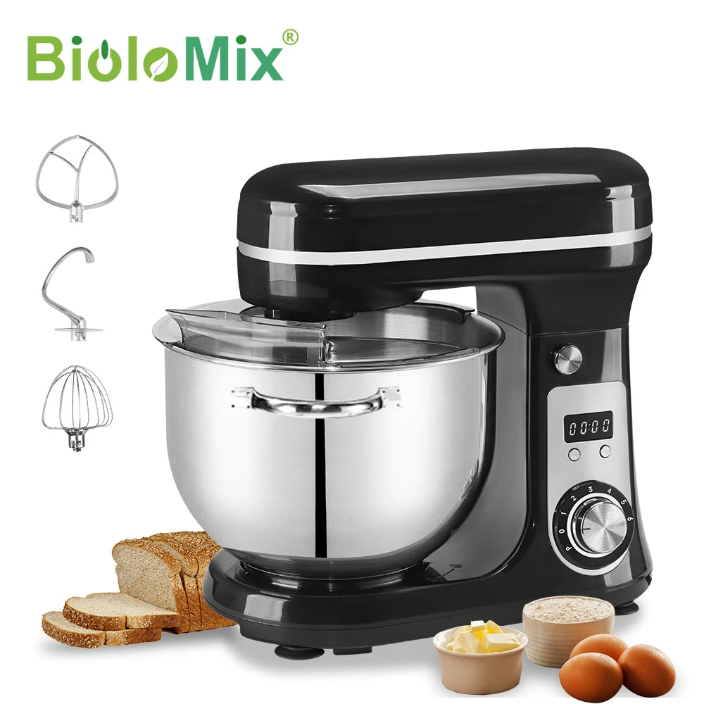 BioloMix 6L baking mixer with splash guard