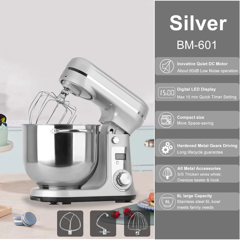 BioloMix stand mixer with dough hook
